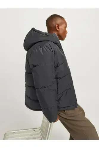 Erkak Jjworld kapüşonli puffer mont 12259850 Asfalt-Asphalt - 6
