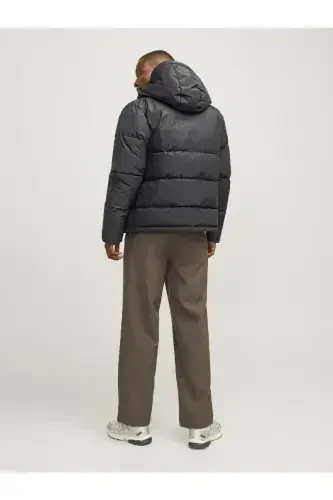 Erkak Jjworld kapüşonli puffer mont 12259850 Asfalt-Asphalt - 7