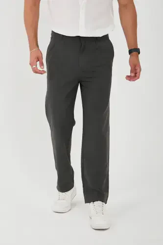 Erkak juft burmali baggy rezinkali bel sifatli qulay mato shim - ANTRASIT - BROCARD (1)