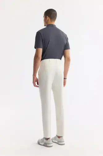 Erkak Kırıq Oq Slim Fit Beli Lastikli Bi Stretc - 4