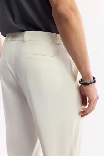 Erkak Kırıq Oq Slim Fit Beli Lastikli Bi Stretc - 6