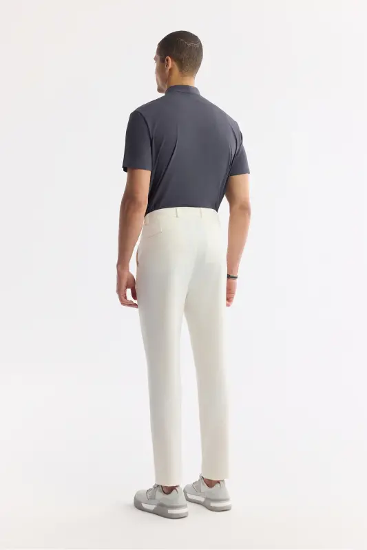 Erkak Kırıq Oq Slim Fit Beli Lastikli Bi Stretc - 4