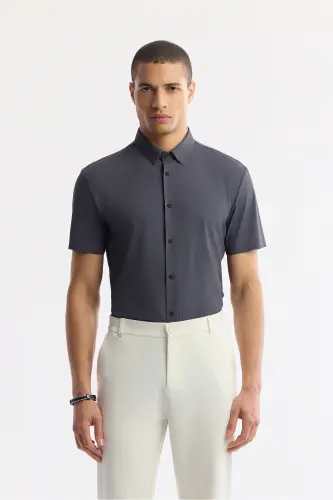 Erkak Kırıq Oq Slim Fit Beli Lastikli Bi Stretc - 8