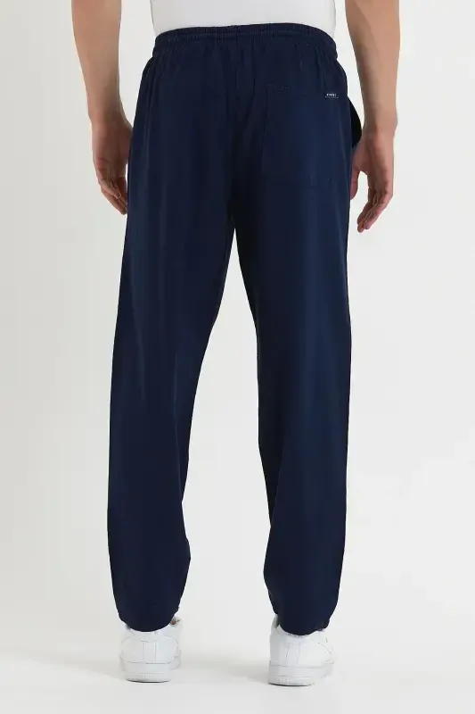 Erkak ko'k asosiy keng jogger shim-KO'K - 6