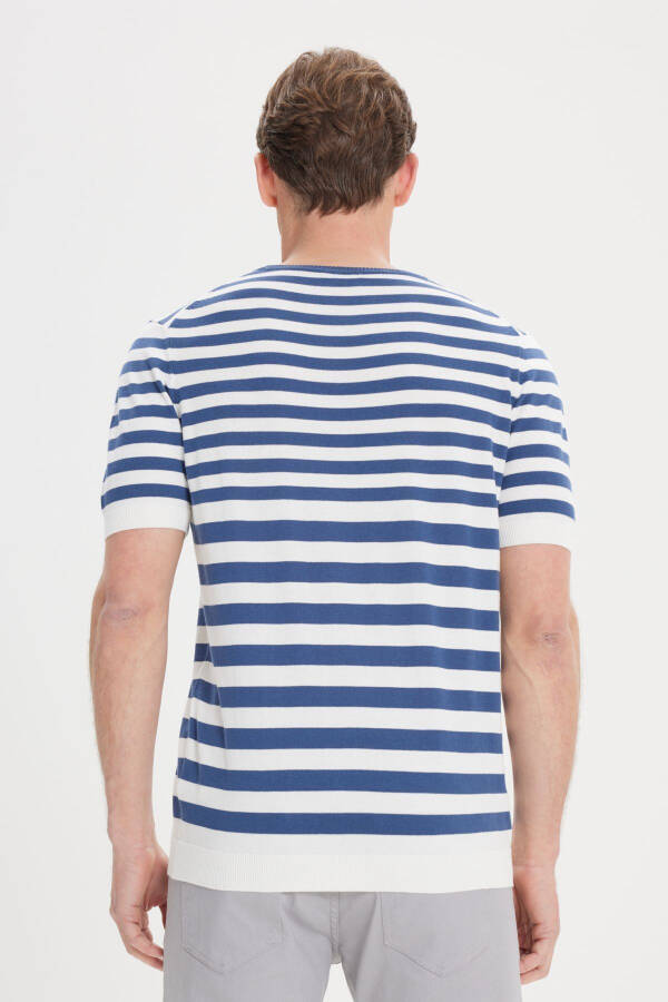 Erkak ko'k-oq slim fit tor kesim 100% paxta - 15