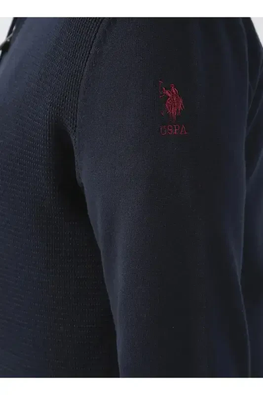 Erkak ko'k triko kardigan Basic-ko'k - 4