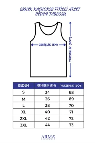 Erkak kulrang fitilli atlet paxtali likrali kaşkorse halter yaka slim fit atlet - 5