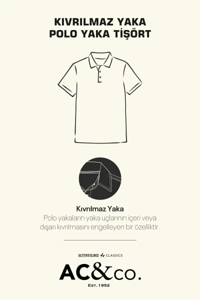 Erkak kulrang melanj 100% paxta buruşmaydigan pike polo yoqali slim fit tor kesimli futbolka - 6