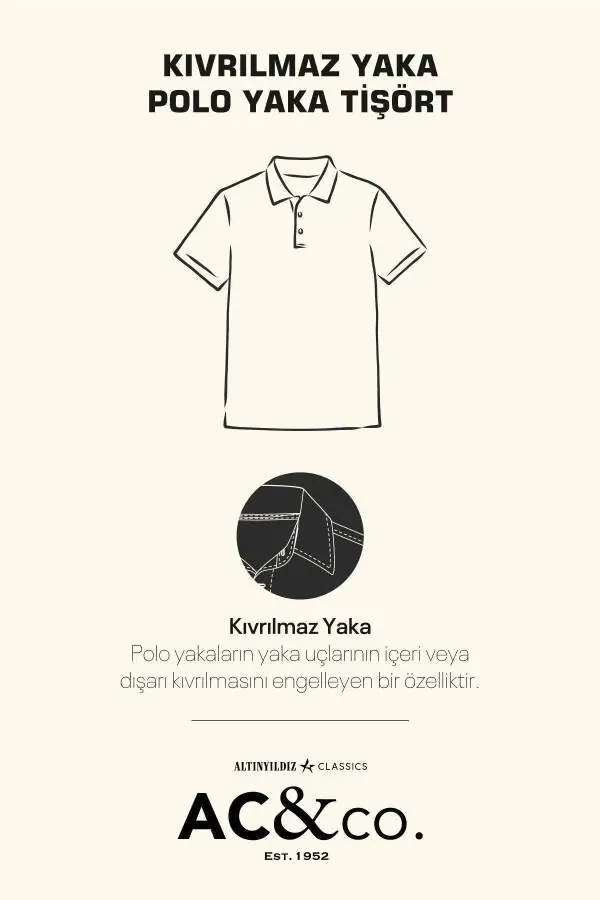 Erkak kulrang melanj 100% paxta buruşmaydigan pike polo yoqali slim fit tor kesimli futbolka - 6