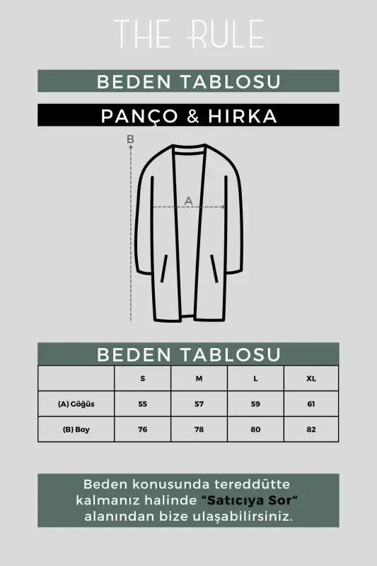 Erkak kulrang regular fit kapüşonli uzun poncho kardigan-kulrang - 7