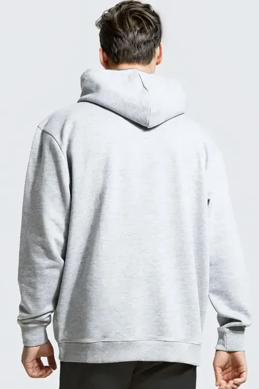 Erkak Kulrang Spectacular Bosma 3 iplik Shardonli Kapüşonli Kanguru Cho'ntakli Oversize Keng Hoodie Sweatsh-Kulrang - 3