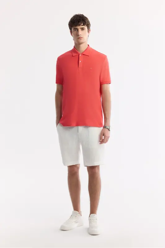 Erkak Marjon Qayrilmas Polo Yoqa %100 Paxta Basic Regular Fit T-Shirt B001032 - Marjon - 7