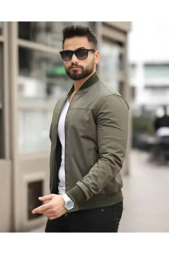 Erkak Mavsumiy Bomber Ko'ylagi-Haki - 3