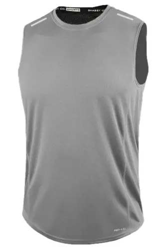 Erkak nam so'ruvchi tez quriydigan atletik texnik ishlash sportchi yengsiz futbolka sport zalı 108-OCHIQ KO'K - GHASSY CO (1)