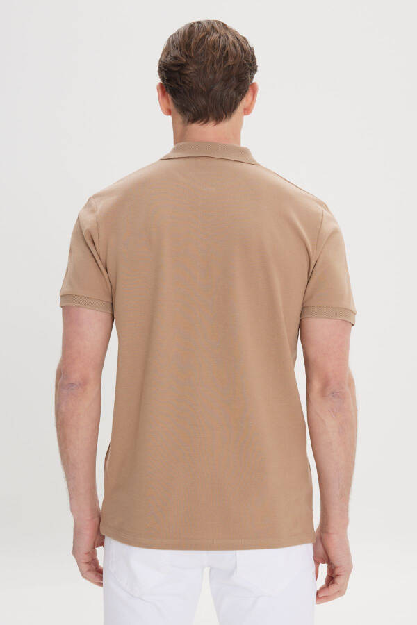 Erkak norka 100% paxta buruşmaydigan pike polo yoqali slim fit tor kesimli futbolka - 13