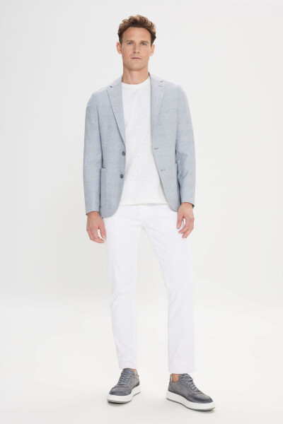 Erkak och kulrang-ko'k 360° ga cho'ziluvchan slim fit tor kesim - ALTINYILDIZ CLASSICS (1)