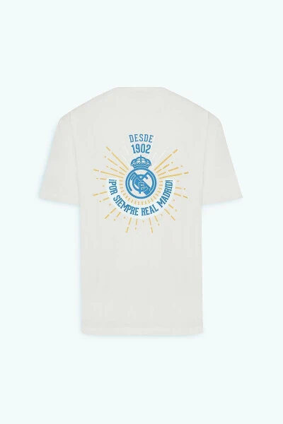 Erkak ochiq bej Real Madrid litsenziyali Oversize Fit B - 7