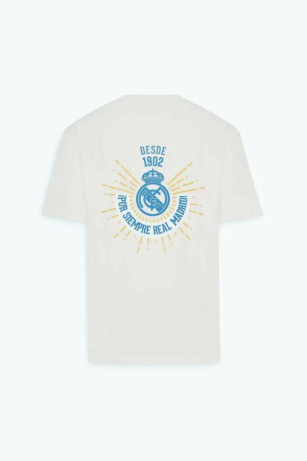 Erkak ochiq bej Real Madrid litsenziyali Oversize Fit B - 7