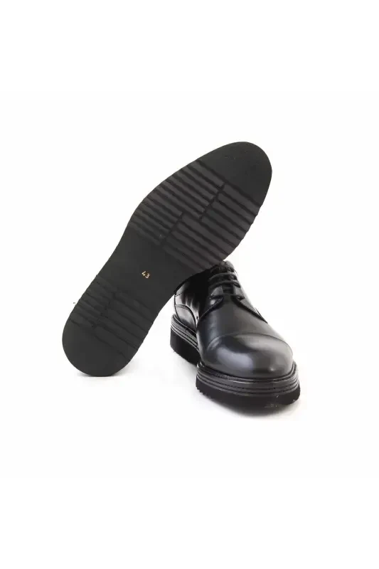 Erkak Ochma Teri Eva Tоvon Qora Kundalik Oyoq Kiyim - Qora Ochma - 5