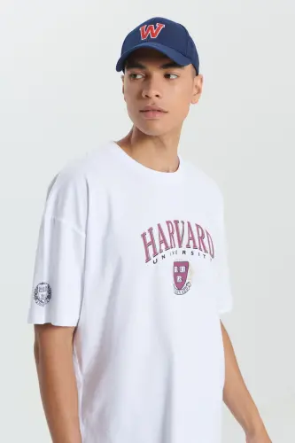 Erkak oq Harvard bakalavriat keng kesimli katta o'lchamli %1 - 9