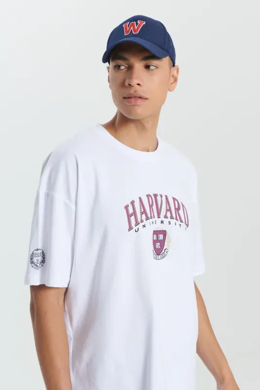 Erkak oq Harvard bakalavriat keng kesimli katta o'lchamli %1 - 9