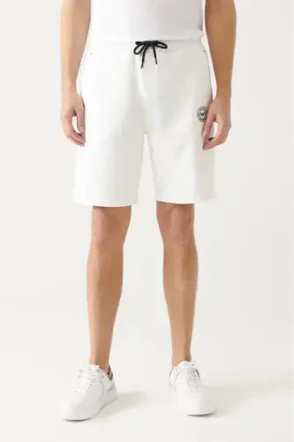 Erkak Oq Yon Cepeli Bosma Short A31Y3630 - Modazone (1)