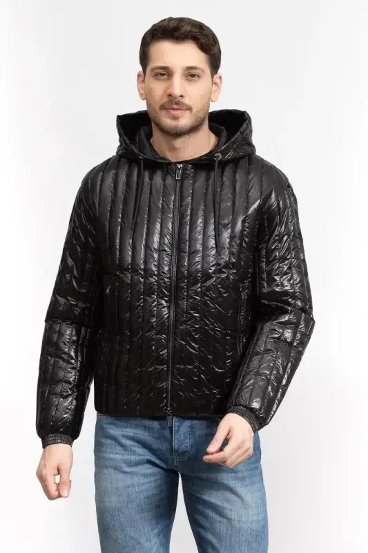 Erkak Palto - Qora - EMPORIO ARMANI