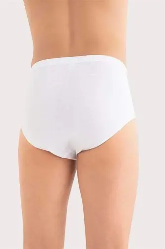 Erkak paxta ichki kiyimi tekis oq kamarli 3'li paket - 5