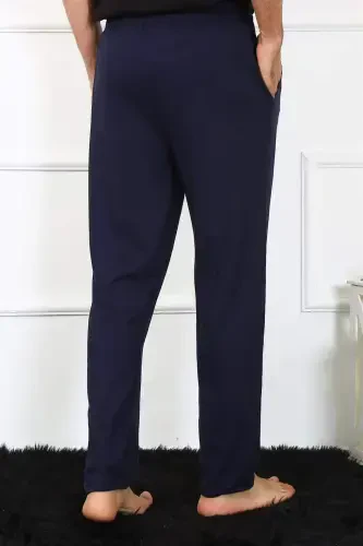 Erkak Paxta To'q ko'k Yagona Pastki Pijama 27495 - 5