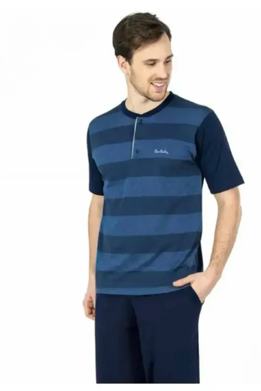 Erkak qisqa qolli pijamalar to'plami 3 qismdan iborat - AZURIT - 1