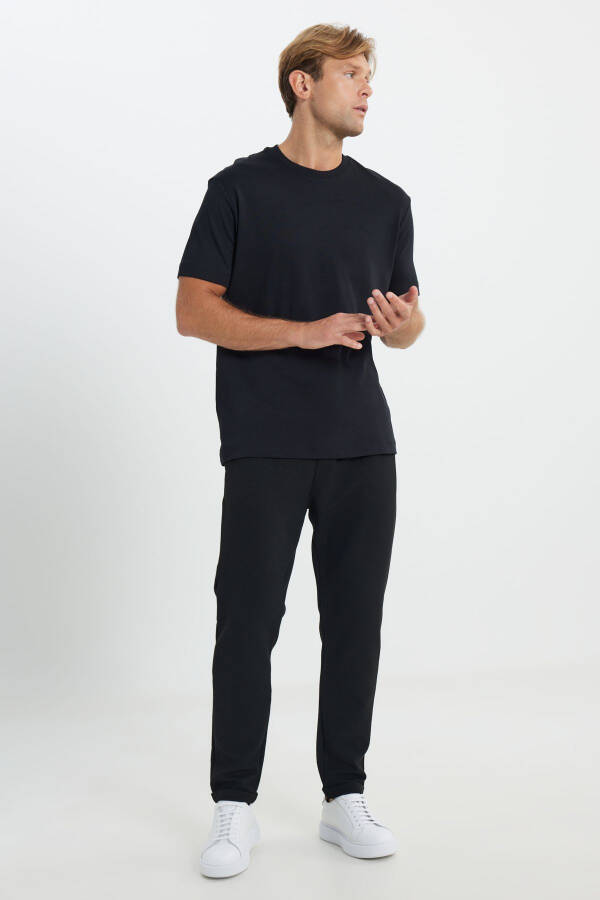 Erkak Qora 100% Paxta Modern Fit Oddiy Kesimli Bis - 2