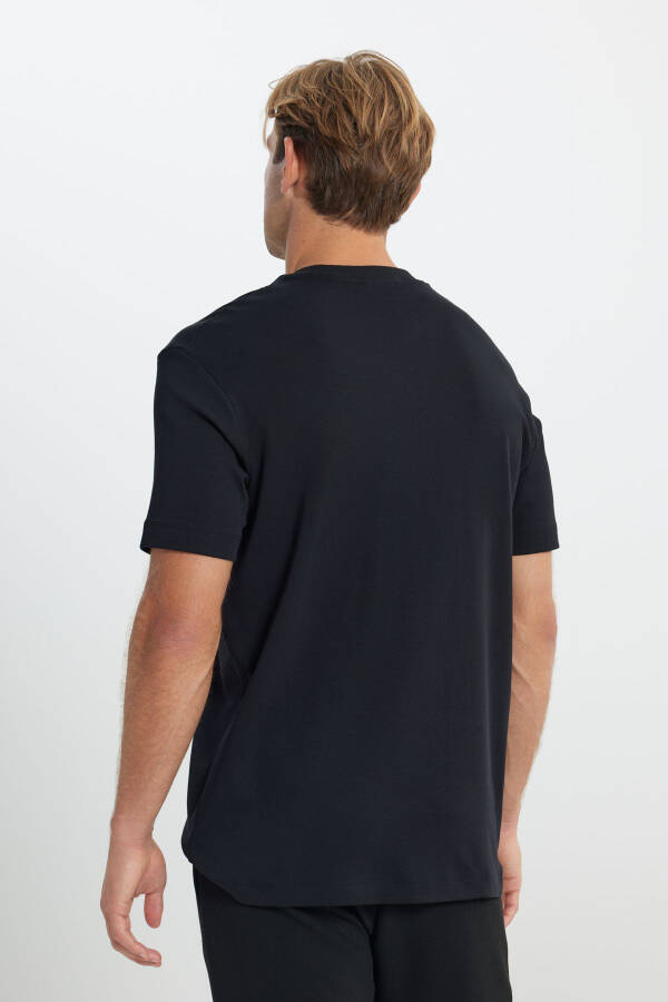 Erkak Qora 100% Paxta Modern Fit Oddiy Kesimli Bis - 5