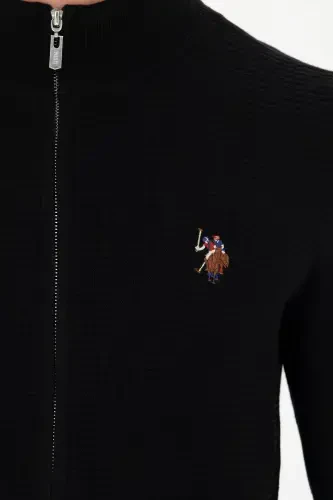 Erkak Qora Basic Triko Kardigan 50268938-VR046-142329 - 7