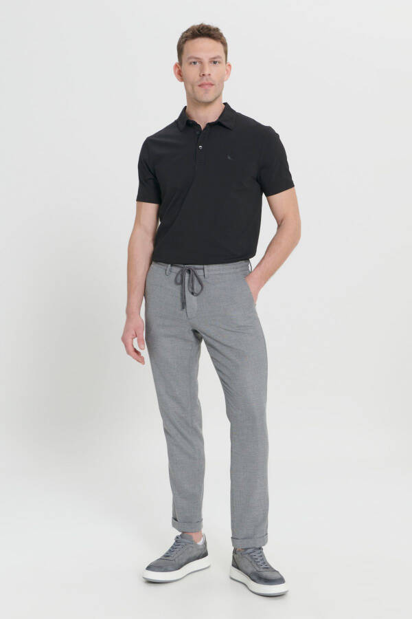 Erkak qora Comfort Fit qulay kesimli yon cho'ntakli naqsh - 2