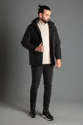 ERKAK QORA KAPÜŞONLI SHISHMA MONT 5593-QORA - JR9 (1)