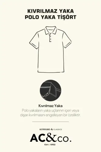 Erkak Qora Slim Fit Tor Kesim %100 Paxta Bukilmaydigan Polo Yoqali Ko'ylak - 4