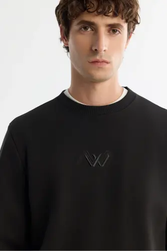Erkak qora водолазка ichi 3 ipli петельчатый ko'ylak - AVVA (1)