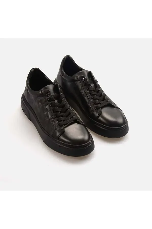 Erkak Rugan Teri Eva Tovan Qora Kundalik Poyabzal-S - 3