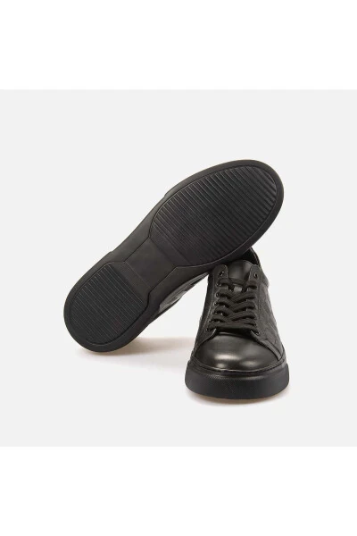 Erkak Rugan Teri Eva Tovan Qora Kundalik Poyabzal-S - 5