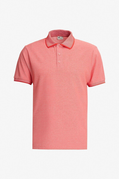 Erkak Sari Oq-kulrang-anor guli 3'li Tortmaydigan Paxta Slim Fit Buklanmaydigan Polo Yaka Futbolka - 7