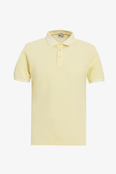 Erkak Sari Oq-kulrang-anor guli 3'li Tortmaydigan Paxta Slim Fit Buklanmaydigan Polo Yaka Futbolka - 8