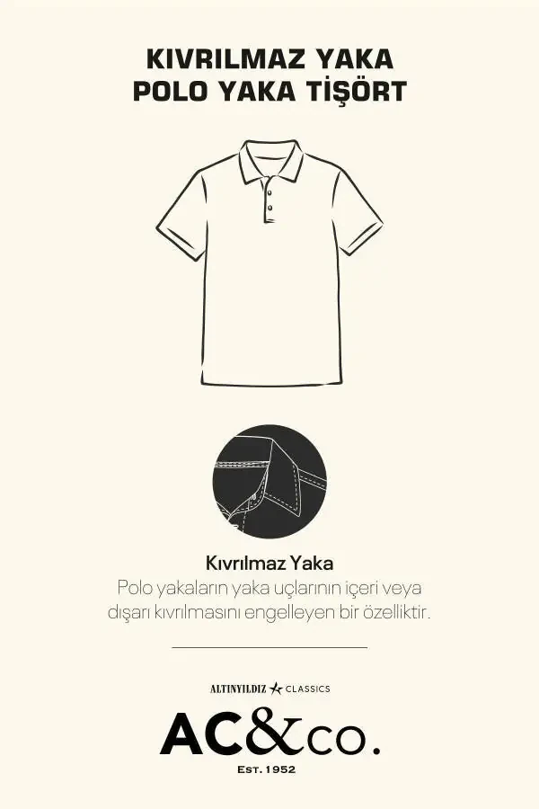 Erkak sariq %100 paxta egilmaydigan pike polo yoqali slip - 3