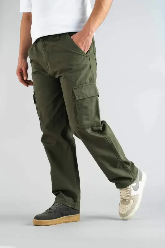 Erkak shim Baggy Cargo Haki-Baggy Haki - BOMBE