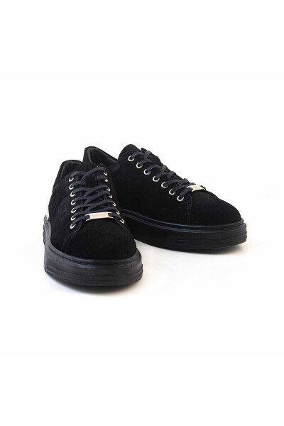 Erkak Sport & Sneaker 20266-2-Qora Zamsh - 3