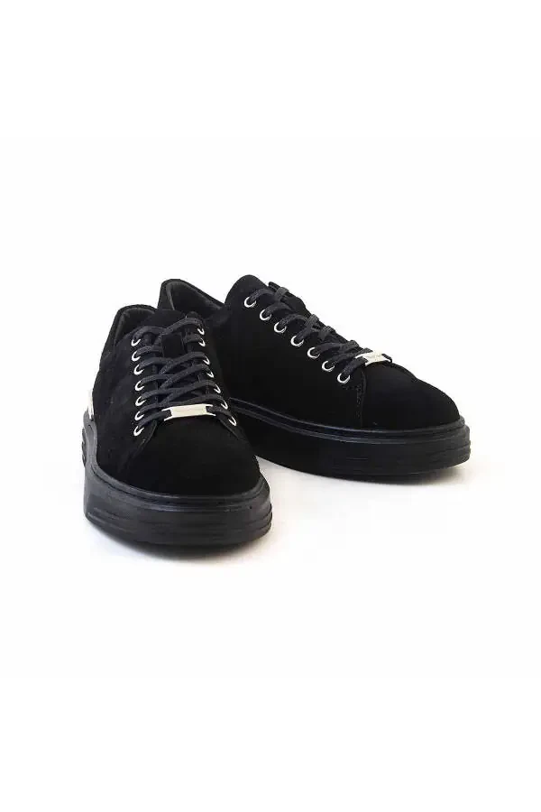 Erkak Sport & Sneaker 20266-2-Qora Zamsh - 3