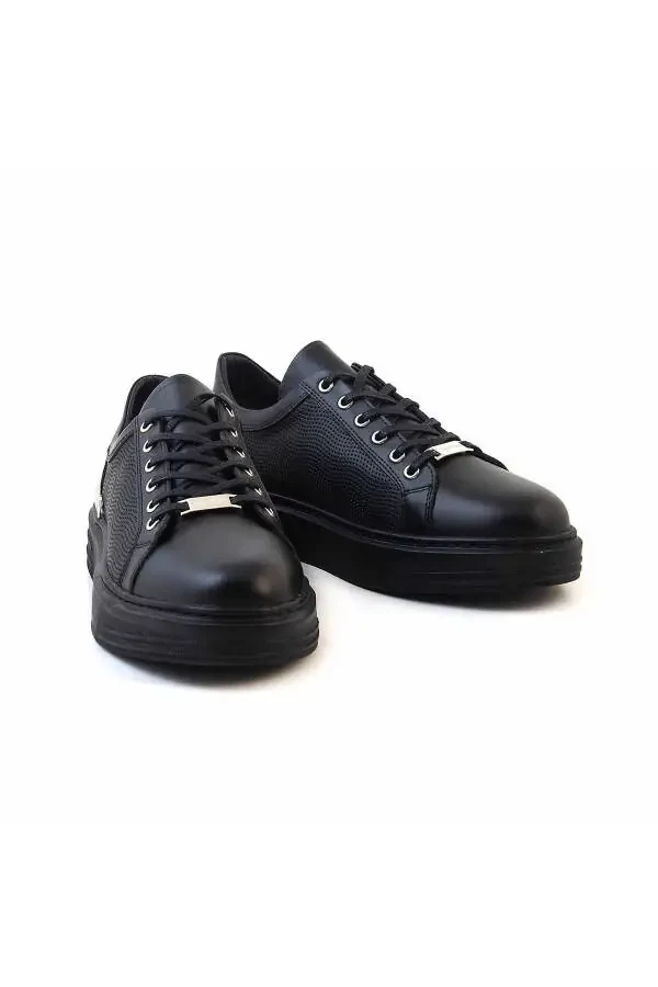 Erkak Sport & Sneaker Poyabzal 20406-Qora - 3