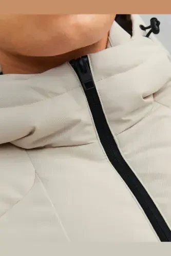 Erkak Suvga chidamli kapushonli puffer kurtka - Otis-Moonbeam - MODAZONE (1)