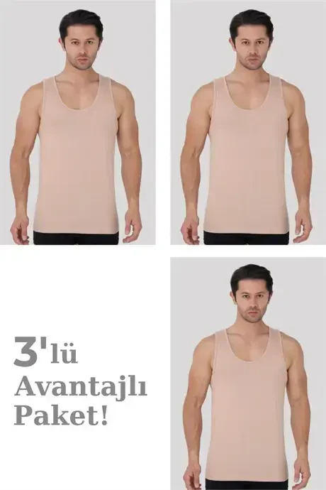 Erkak teri rangi mayka futbolka 100% paxta 3 dona to'plam - 1