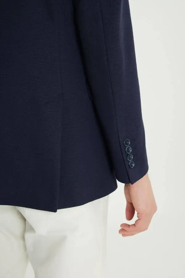 Erkak to'q ko'k 360 Har tomonga cho'ziluvchi paxta elastik - 5