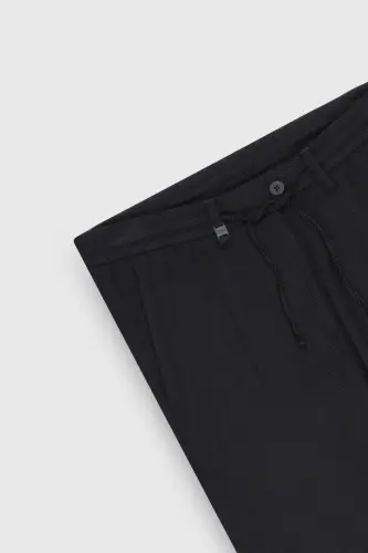 Erkak to‘q ko‘k junli slim fit tor kesimli belbog‘la - 9